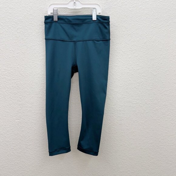 Athleta Accelerate Crop Teal Leggings Athletic Pants 566734-01 Womens size XXS - Picture 3 of 7